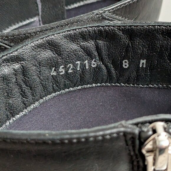 $550 AQUATALIA Miranda nap POINTY TOE STILETTO HEEL Leather/suede BLACK Size 8M - Picture 7 of 9